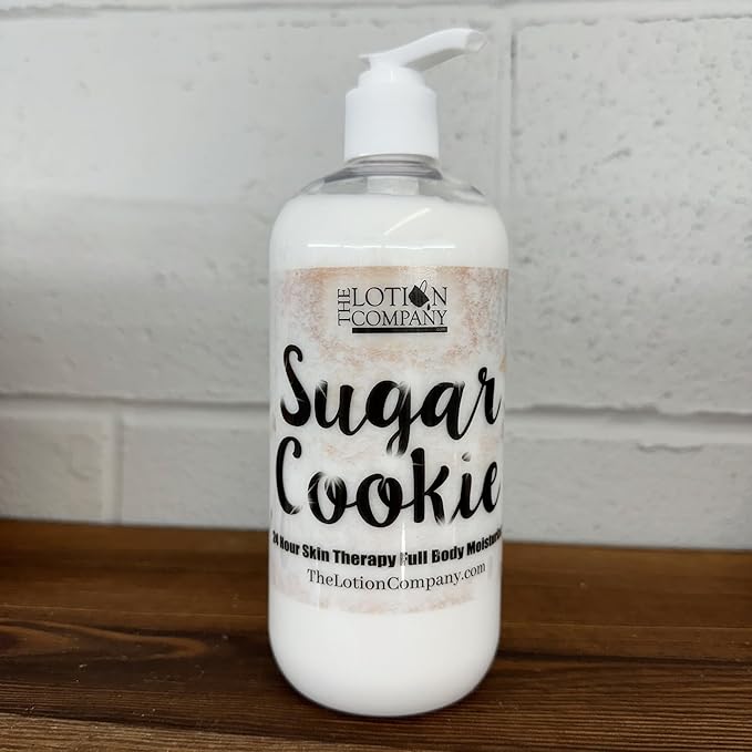 The Lotion Company 24 Hour Skin Therapy Lotion – Sugar Cookie Scented Full Body Moisturizer, Paraben Free, Made in USA, w/Aloe Vera, 16 oz