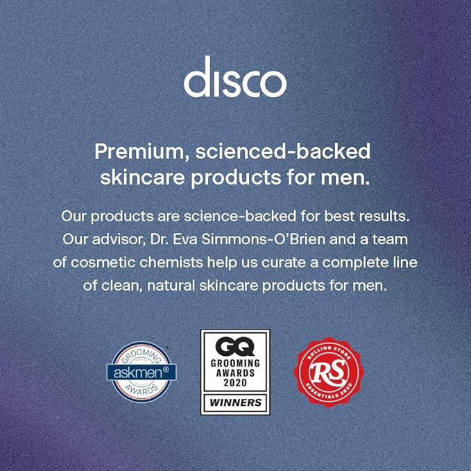 Disco Men's Eye Bag Treatment, Roller Serum for Men, Under Eye Cream Natural Caffeine Anti Aging Stick Balm, Reduce Puffiness, Wrinkles, Dark Circles, Crows Feet, Bags, Dark Circles, Lines, Puffiness