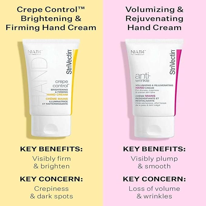 StriVectin Crepe Control Brightening and Firming Hand Cream for Dry Skin and Less Wrinkles, 2 oz