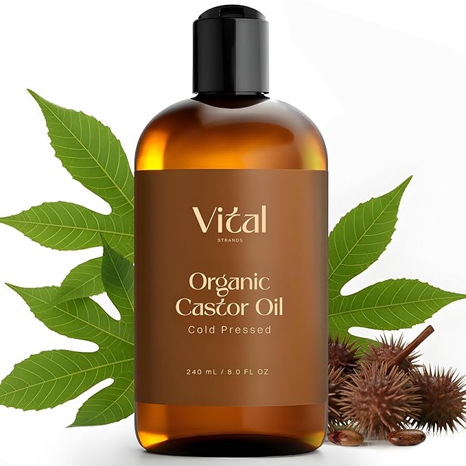 Castor Oil Organic & Cold Pressed – Nourishing Treatment for Hair & Skin – Eyelash & Brow Serum – Aceite de Ricino - Hexane Free, Vegan, 8oz