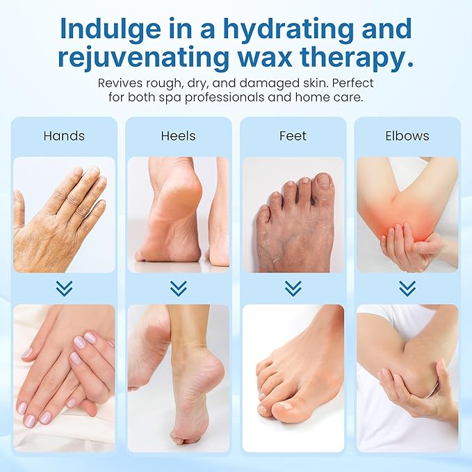 4000ml Paraffin Wax Machine for Hands and Feet, Paraffin Wax Warmer Kit with Auto-time & Temperature Control, Paraffin Bath Machine for Hands w/ 8Pack Refills, Purple