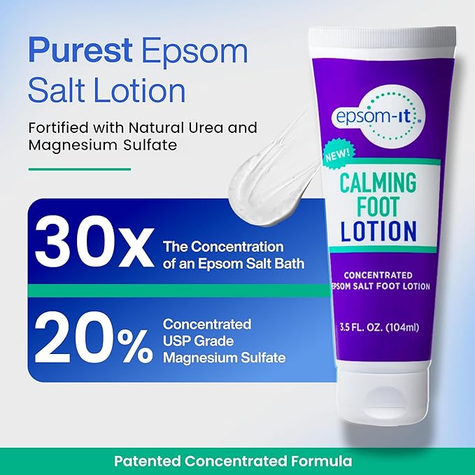 EPSOM-IT Starter Pack: Magnesium Cream for Feet, Ankles, Legs, Back & Neck - Soothing Nerve, Muscle & Calming Foot Rubs for Stiffness & Comfort - Epsom Salt Magnesium Sulfate - 3.5oz, 3-Pack