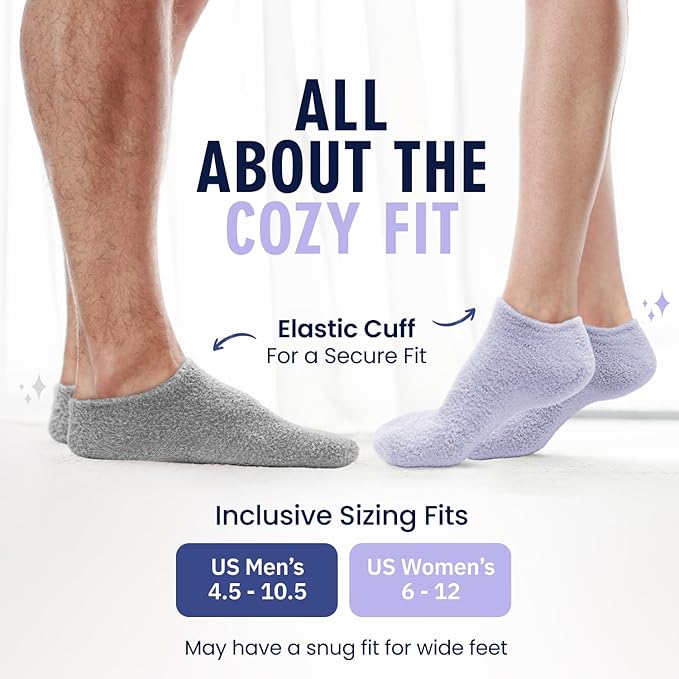 Dr. Frederick’s Original Moisturizing Gel Socks for Men & Women – Dry Feet & Cracked Heel Treatment – Full Foot Gel Lining with Mango Butter, Shea Butter, Jojoba & Coconut Oil (Lilac Leisure)