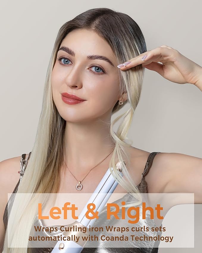 UKLISS Hair Dryer Brush 7 in 1，110000 RPM Hair Dryer with Diffuser for Curly & Twisted Hair Professional Ionic Brush Blow Dryer for Salon-Quality Styling, White Gold