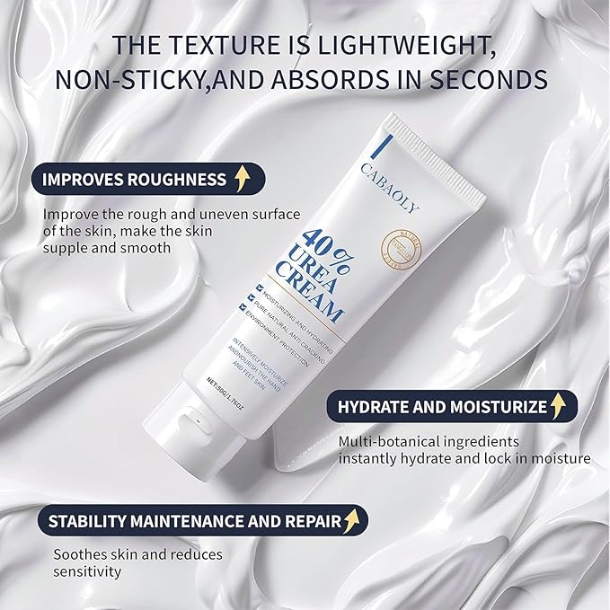 Urea Cream 40 Percent, Foot Hand Cream for Dry Cracked, 40 Per Urea Lotion for Feet Maximum (1.75 Ounce (Pack of 3))