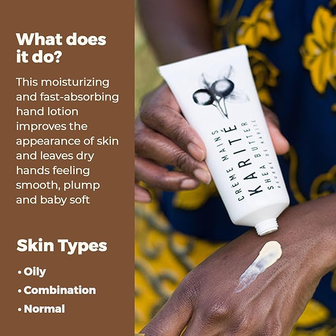 Karité Crème Mains Nourishing Hand Cream for Dry Hands | Shea Butter, Organic Jojoba & Rosehip Oil Blend | Dermatologist-Formulated and Approved | Cruelty-Free, Hypoallergenic Vegan Hand Cream