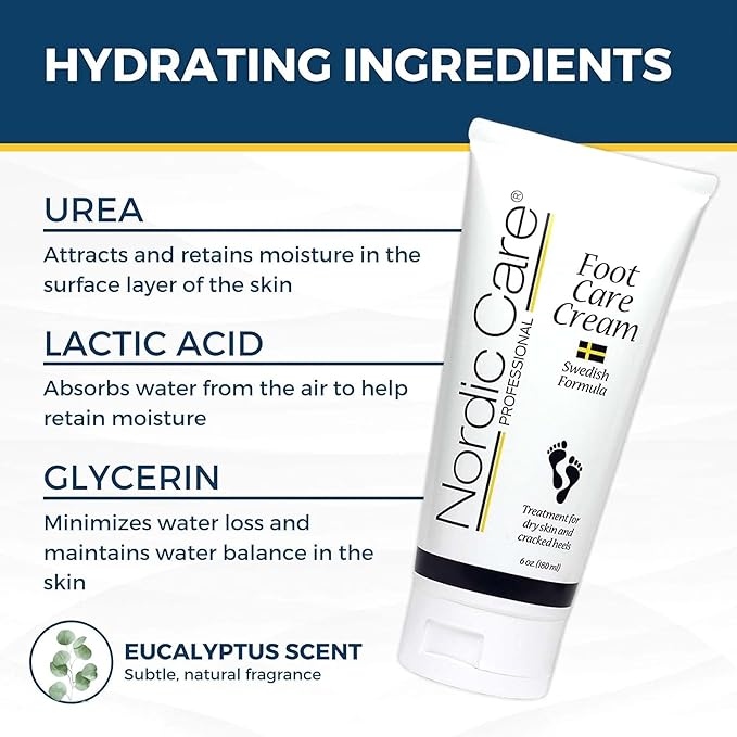 Nordic Care Foot Care Cream Intensive Repair | 10% Urea Treats Severely Dry Feet & Cracked Heels | Noticeable Results In Days