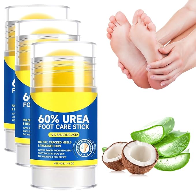 60% Urea Hydrating and Anti-Cracking Foot Cream, 2026 New Upgraded Moisturising and Relieves Cracking and Dryness Foot Cream, Hand Foot Lotion Heel Stick Repairs (3)