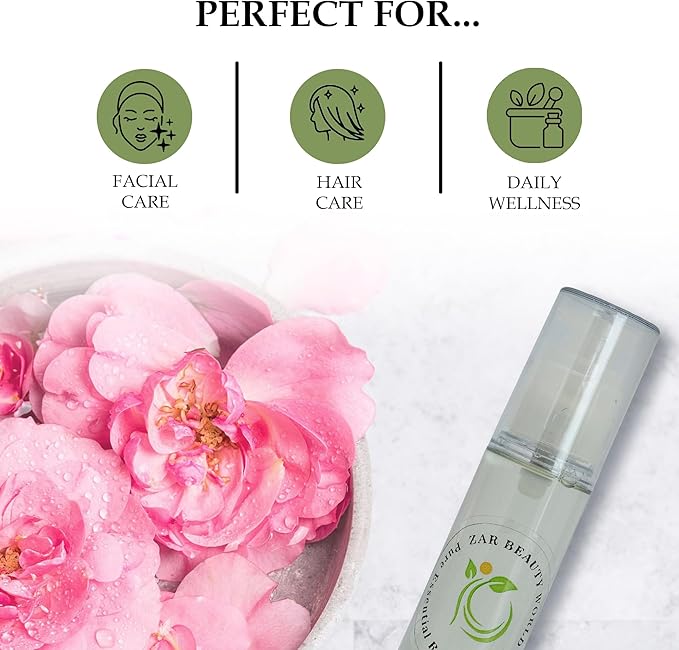 Zar Essential Oil for Skin & Hair: 100% Pure | Reduces Dandruff | Strengthens & Stimulates Hair Growth | Promotes Silky Hair | Enhances Skin Tone & Texture - 50ml (50ML, Rosemary)