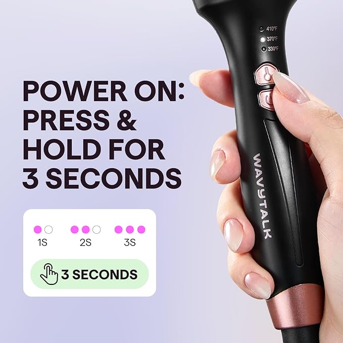 Wavytalk Updated Version Thermal Brush for Blowout Look, Blowout Express 1.5 Inch Ionic Thermal Round Brush Makes Hair Smoother Get Natural Curls, Dual Voltage, Easy to Use