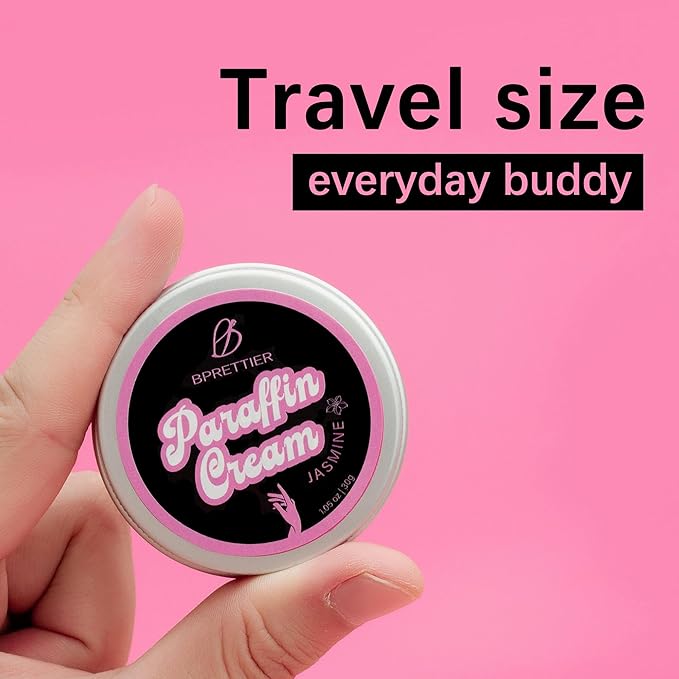 Cold Paraffin Wax Hand and Feet Nourishing Cream - No Heat Needed - Shea Butter Cuticle Care Balm - Jasmine Scent - at Home Spa Results Without Melting Kits