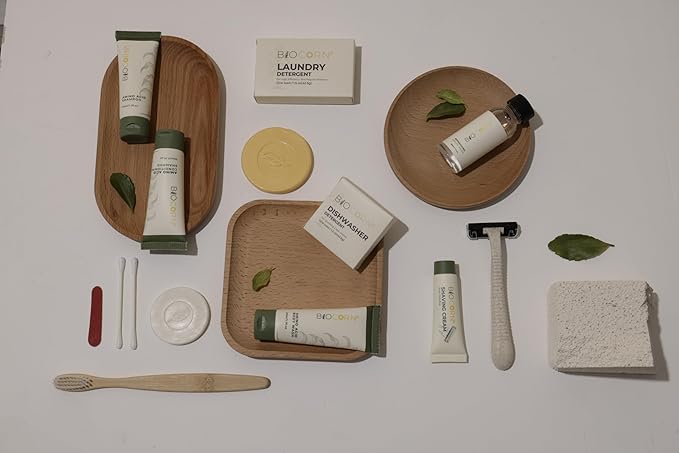 Travel Size Body Lotion, Hotel Toiletries Bulk,Degradable Tube -Cornstarch Material (1.1oz/30ml) (200 PACK)