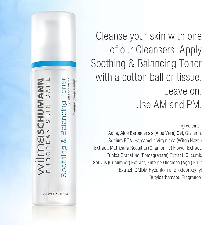 Wilma Schumann Hydrating Toner for Face, Soothing & Balancing Skin Toner, 7 oz