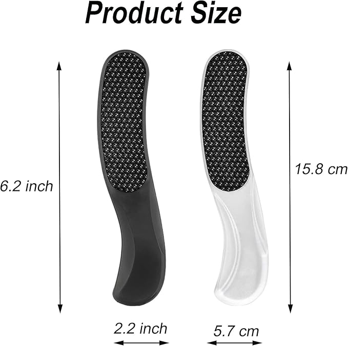 Nano Glass Foot File,Foot Callus Remover Hard Skin Remover for Feet with Handle Foot File Callus Remover with Nano-Level Grinding Points Durable Foot Scrubber Dead Skin Removal for Wet Dry (Black)