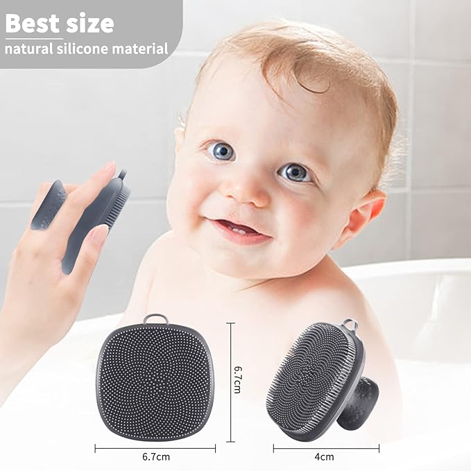 Face Scrubber Face Scrubber for Men Facial Cleansing Brush Silicone Face Wash Brush Manual Waterproof Cleansing Skin Care Face Brushes for and Exfoliating (Gray)