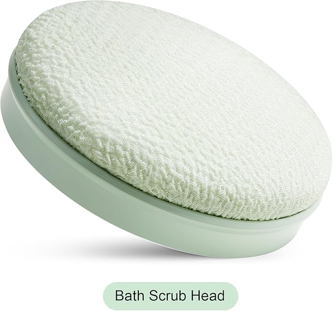 Electric Body Brush Bath Brush Head - Bath Scrub Head, Pale Cypress Green, Only Suitable for Oh,XIYU. XY1 Electric Bath Brush