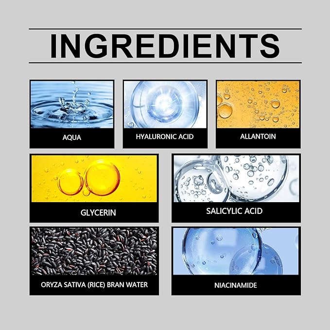 2 Pack Black and White Rice Exfoliant,Which Soothes and Hydrates Skin Gentle Peel Shot Glow Rice Skin Care.