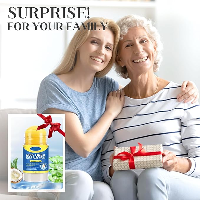 Urea Foot Care Stick 60% Urea with 2% Salicylic Acid, 2025 Upgraded Foot Cream for Dry Cracked Feet, Knees, Elbows, Hands, Foot Lotion Heel Stick for Men Women (Aloe Vera)