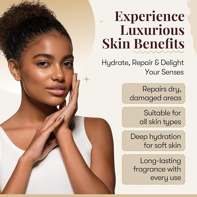 8.4 Fl. oz Perfume Butter – AMBITION | Luxuriously Hydrating & Lasting Scented Body Butter with Bergamot, Saffron, Oud & Amber | Unisex & Handcrafted for Silky Soft Skin – Amber Glass Jar