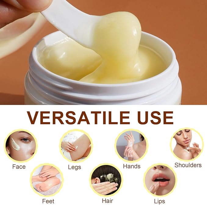 Shea Butter Raw Organic - 2Pack, Pure & Natural Unrefined Shea Butter Hand Cream, Packed with Vitamins A, D, E & F, Moisturizing & Locking Water, Keeps Skin Healthy and Vibrant, 8.4 Oz