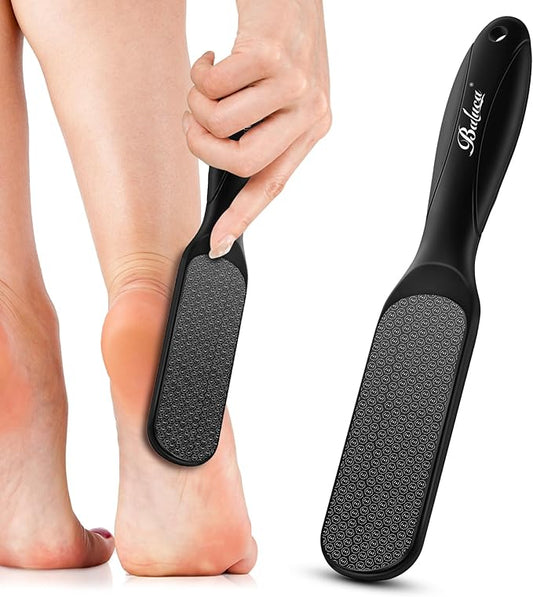 BALUCA Hard Skin Remover Nano Glass Foot File - Foot Callus Remover, Durable Foot Scrubber, Dead Skin Remover, Hygienic Pedicure Tool, Long Lasting Foot Buffer, Soft Smooth Feet, Black