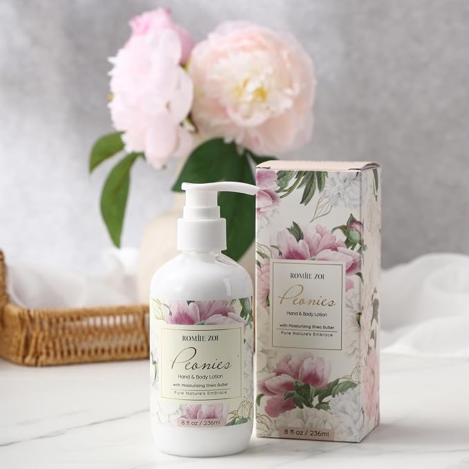ROMIIE ZOI Daily Hand & Body Lotion with Moisturizing Shea Butter - Peonies - 236 ML / 8 FL OZ