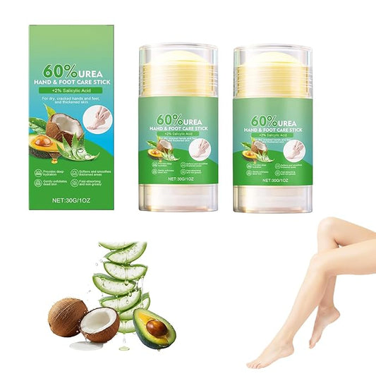 60% Urea Hydrating and Anti-Cracking Foot Cream, 2026 Upgraded Hydrating Foot Care Stick, Moisturizing Balm for Dry Cracked Heels, Hands, Knees Elbows, Foot Repair Stick (2)
