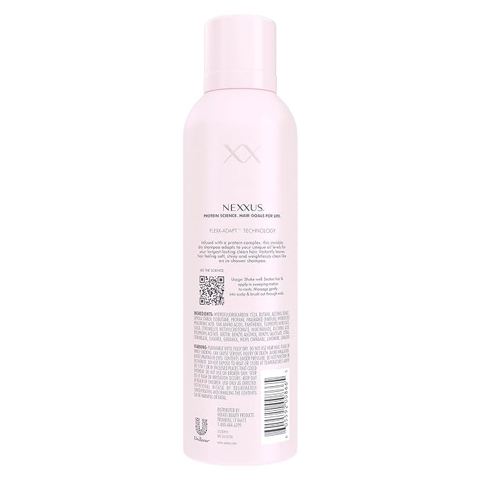 Nexxus Advanced Invisible Clean Dry Shampoo for Instant Oil Control & 72-Hour Freshness with Flexx-Adapt Technology 5 oz