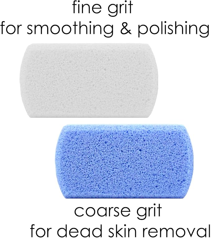 Earth & I Foot Stone Pumice 2 Grits 4pcs: Heel Exfoliator for Feet, Pumice Stone Feet, Heel Scrubber, Pedicure Callus Remover, Pumice Sponge for feet, feet Scrubber, feet Dead Skin Remover, Foot File