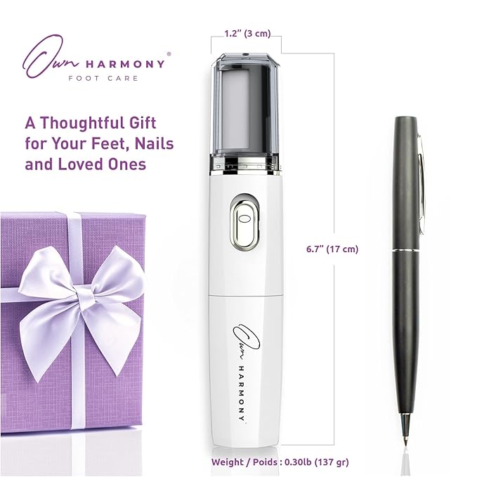 Own Harmony Electric Nail Buffer and Shine Kit for Natural Nails: Manicure Pedicure Tools with Callus Remover Foot Care, Best Electronic Mani Pedi Polisher Set to Buff, Polish, File Thick Toenails