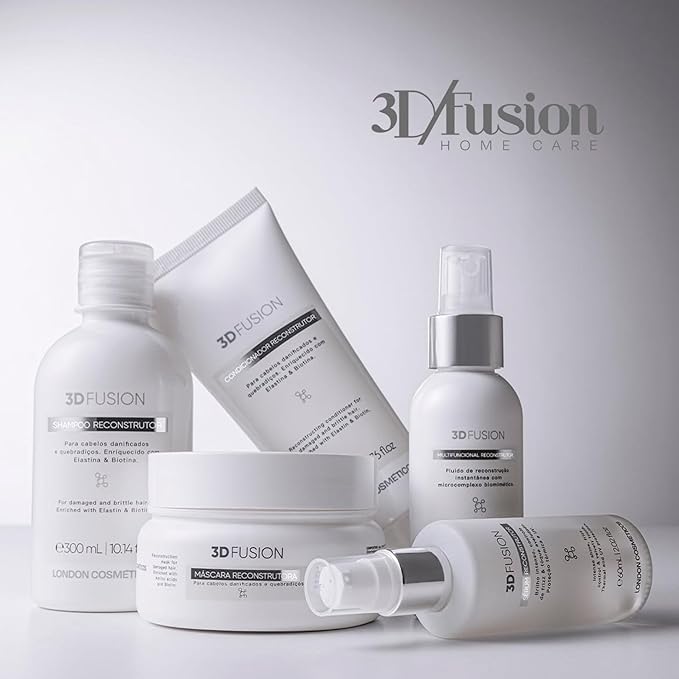 London Cosmetics Fiber Multi-Functional Reconstructor Leave-In Spray – Keratin + Amino Acid Repair Treatment for Damaged, Chemically Treated or Brittle Hair – Heat Protection up to 450°F – 90ml