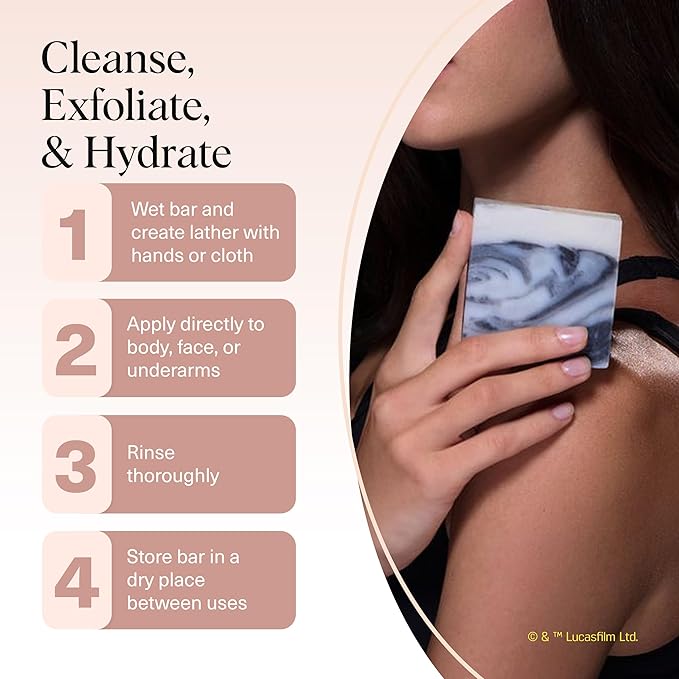 Kitsch Shea Butter Exfoliating Body Wash x Star Wars Stormtrooper Design – Moisturizing Bar Soap & Gentle Soap Bar – Hydrates, Softens & Soothes Skin – Paraben, Silicone & Sulfate-Free - 4 oz