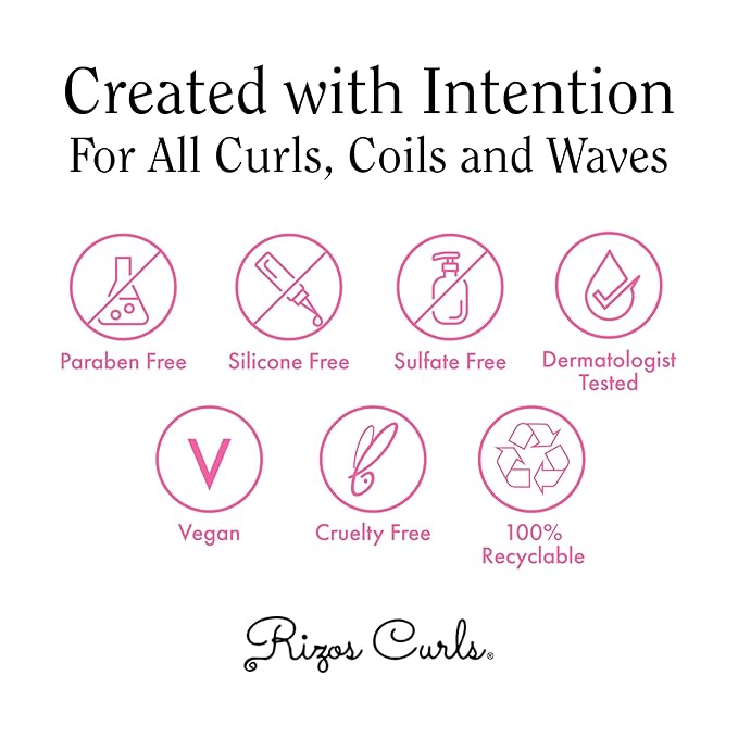 Rizos Curls Trio Bundle, Hydrating Shampoo & Deep Conditioner & Curl Cream Bundle, Gently Cleanse and Hydrate Curly Hair, Style & Define Curls for Frizz Free Volume, For All Curl Patterns 2a - 4c