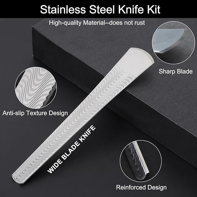 Segbeauty Stainless Steel Pedicure Tool Wide Blade Knife, Calloused Feet Remover Tool with Sharpening Stone, Corn Cuticle Callus Shaver for Feet, Foot Care at Home Pedicure Kit with Black Storage Bag