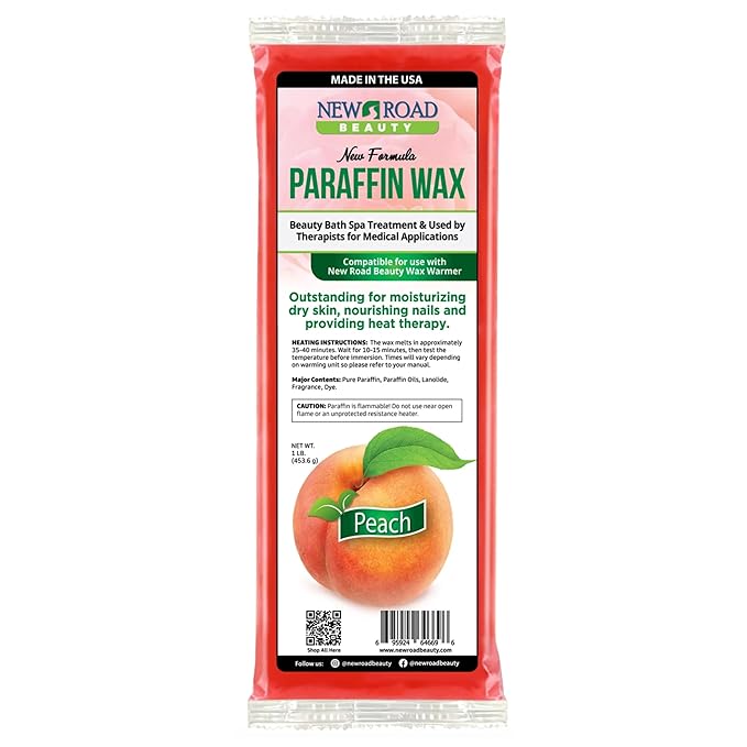 Paraffin Wax Machine for Hand and Feet, Paraffin Wax Kit, Quick Heating Touch Screen Paraffin Bath, Purple Terry-Cloth Mitts and Booties, Paraffin Wax for Arthritis, 4-Pack Peach