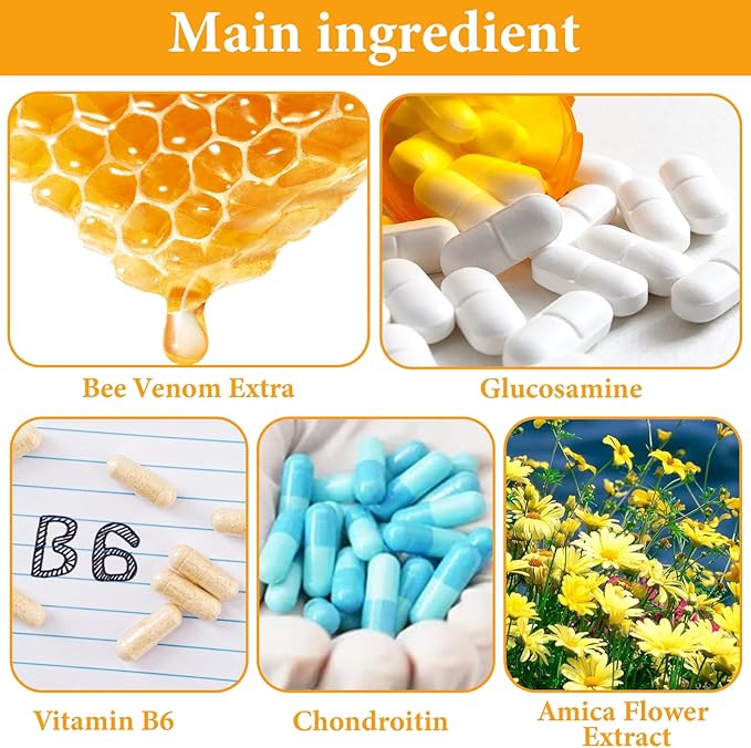 New Zealand Bee Venom Cream, High Strength Recovery Muscle Joint Cream, Natural Organic, Soothe Back, Neck, Hands, Feet, Shoulder, Leg, Knee, Ankle Pain