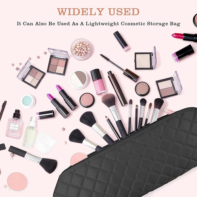 Large Hot Hair Tools Organizer Bag Portable Travel Heat Resistant Storage Case Pouch for Curling Irons, Flat Irons, Hair Straighteners and Styling Tools(17.7" x 3.9")