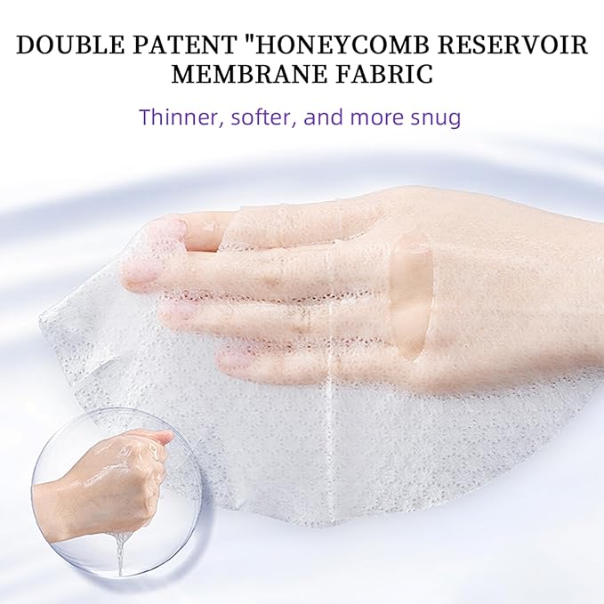 Facial Mask Sheet, Hydrating & Soothing Sheet Mask, Moisturizing Strengthening Skin Care Mask Sheets for Dry Skin & Sensitive Skin, Suitable for All Skin Types, 6 Sheets