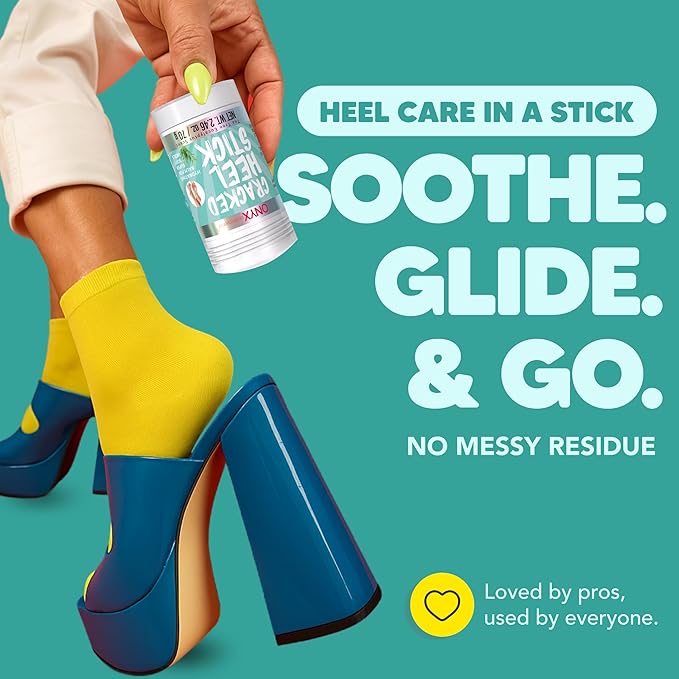 Onyx Professional Cracked Heel Repair Balm Stick, Tea Tree Eucalyptus Scent, 1 Pack - Dry Heels Dry Cracked Feet Treatment, Moisturizing Heel Balm Rolls On, No Mess Like Foot Cream or Foot Lotion