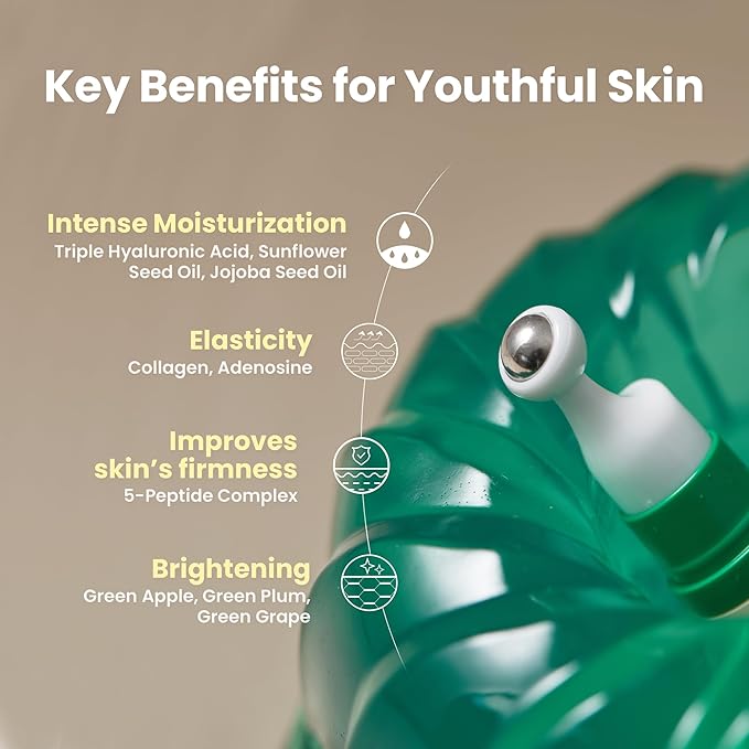 AXIS-Y Vegan Collagen Eye Serum - K Beauty Triple Hyaluronic Acid & Peptide Collagen Serum Improve Skin Elasticity, Reduce Fine Lines & Dark Circles - Vegan Korean Skin Care Eye Cream - 0.33 fl. oz.