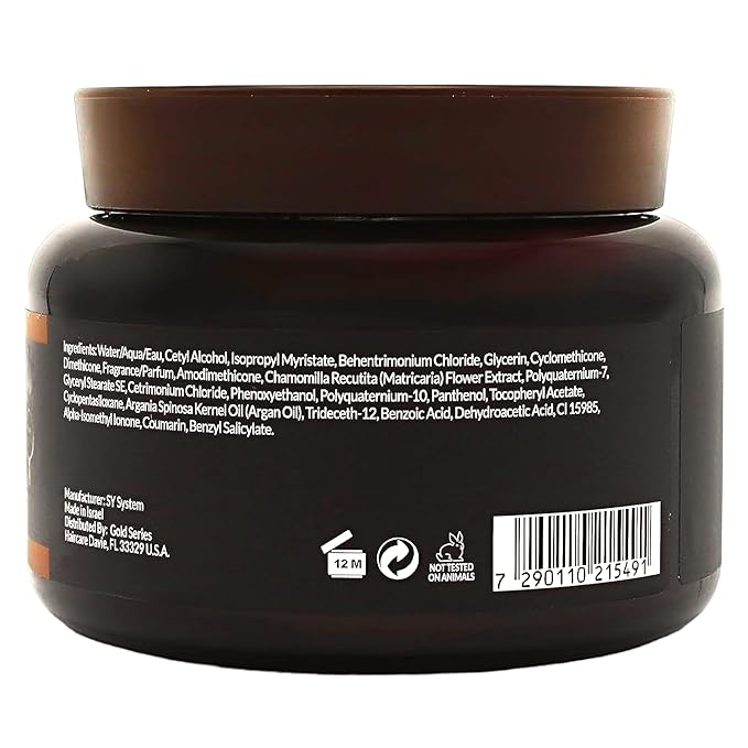 Gold Series Deep Conditioning Hair Mask - Moisturizing Treatment with Argan Oil for Dry, Damaged Hair, Volumizing Conditione (18.6 Oz)