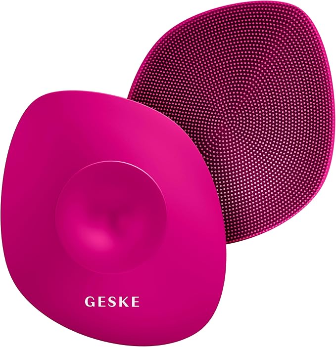 GESKE Body Brush | 4 in 1 | Cleansing Brush for The Entire Body | Professional Deep Cleaning | Soft Silicone Bristles | Ergonomic Two-Finger Design | Cleanses & Massages