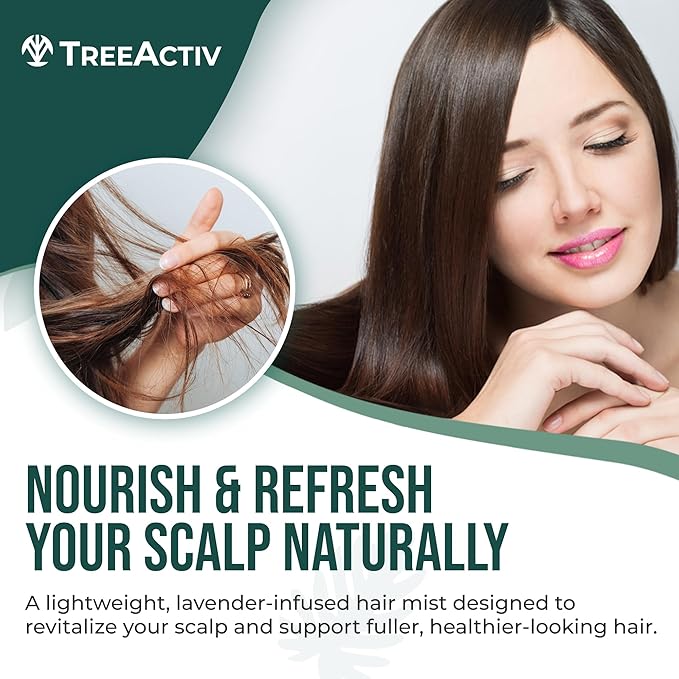 Nourishing Hair Growth Spray for Men and Women Hair Thickening Spray with Biotin Lavender Oil & Silk Amino Acids Lightweight Daily Leave-In Formula for Fuller Softer Hair, 8 fl oz