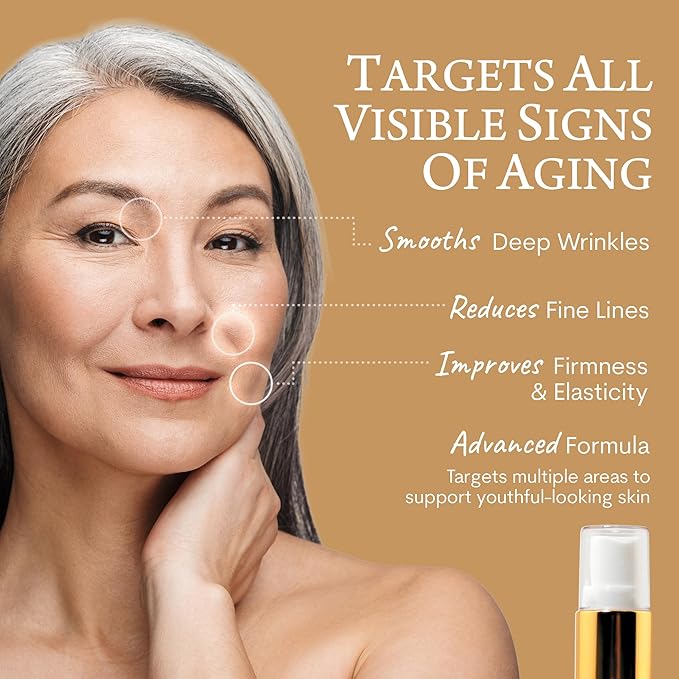 Biologic Sta-Tight Anti Aging Serum – Smoothing Face Serum for Women for Wrinkles and Fine Lines Around Eyes, Mouth & Forehead - Lifting & Firming Formula – 0.5 Fl Oz