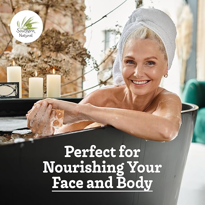 Southern Natural Goat Milk Soap Bar - 3 Pack Essential Oil Blend - For Dry Sensitive Skin. Natural Handmade Face & Body Soap For Men & Women. (Net 12 oz)