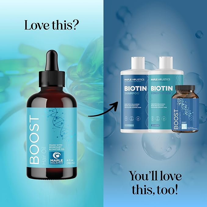 Volumizing Rosemary Hair Oil Serum - Moisturizing Scalp and Hair Oil for Men & Women Infused with Amla Black Castor Pumpkin Argan & Jojoba - Lightweight Hydrating Vegan & Color Safe (Herbal Scent)