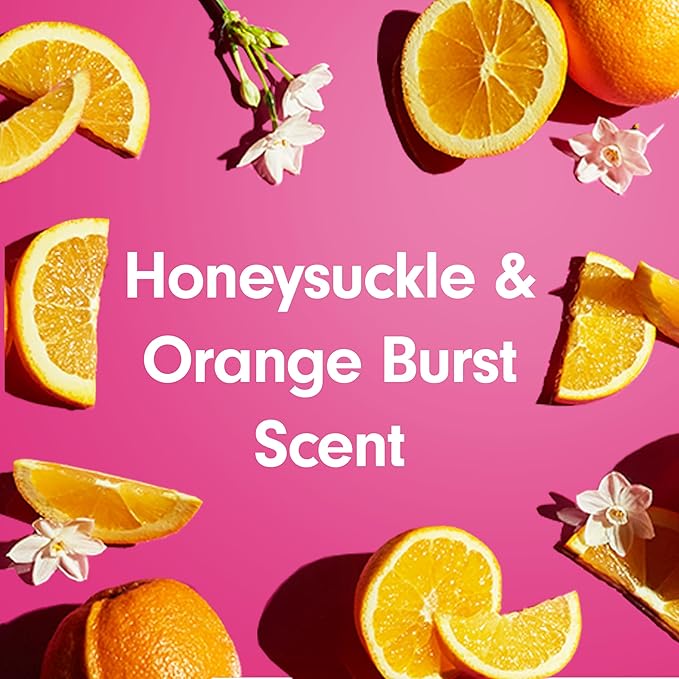 Softsoap Body Wash, Honeysuckle & Orange Burst Body Wash, 20 Ounce, 4 Pack