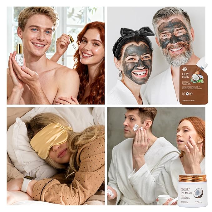 35 Pcs Coconut Vanilla Spa Gift Basket for Women & Men, Face Skin Care Set, Bath & Body Set, Self Care Pamper Kit, Diffuser, Bath Bomb, Birthday, Christmas, Valentines, Mother Day, Anniversary