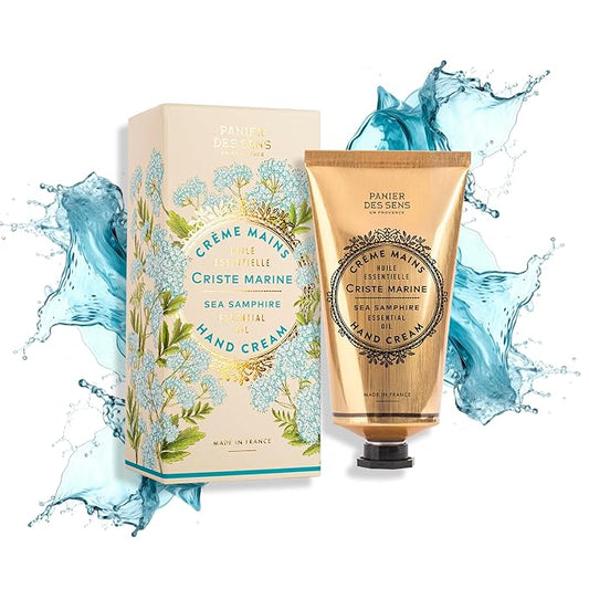 Panier des Sens Sea Samphire Hand Cream - Nourishing Shea Butter Hand Cream for Dry Cracked Hands 97% Natural Ingredients - Dermatologically Tested Hand Lotion for Woman Made in France, 2.5 fl oz