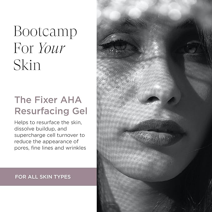 The Fixer AHA Resurfacing Gel Peel, Clarifying 10% Glycolic Acid Exfoliant Gently Regenerates and Renews, Vegan, 1 Oz